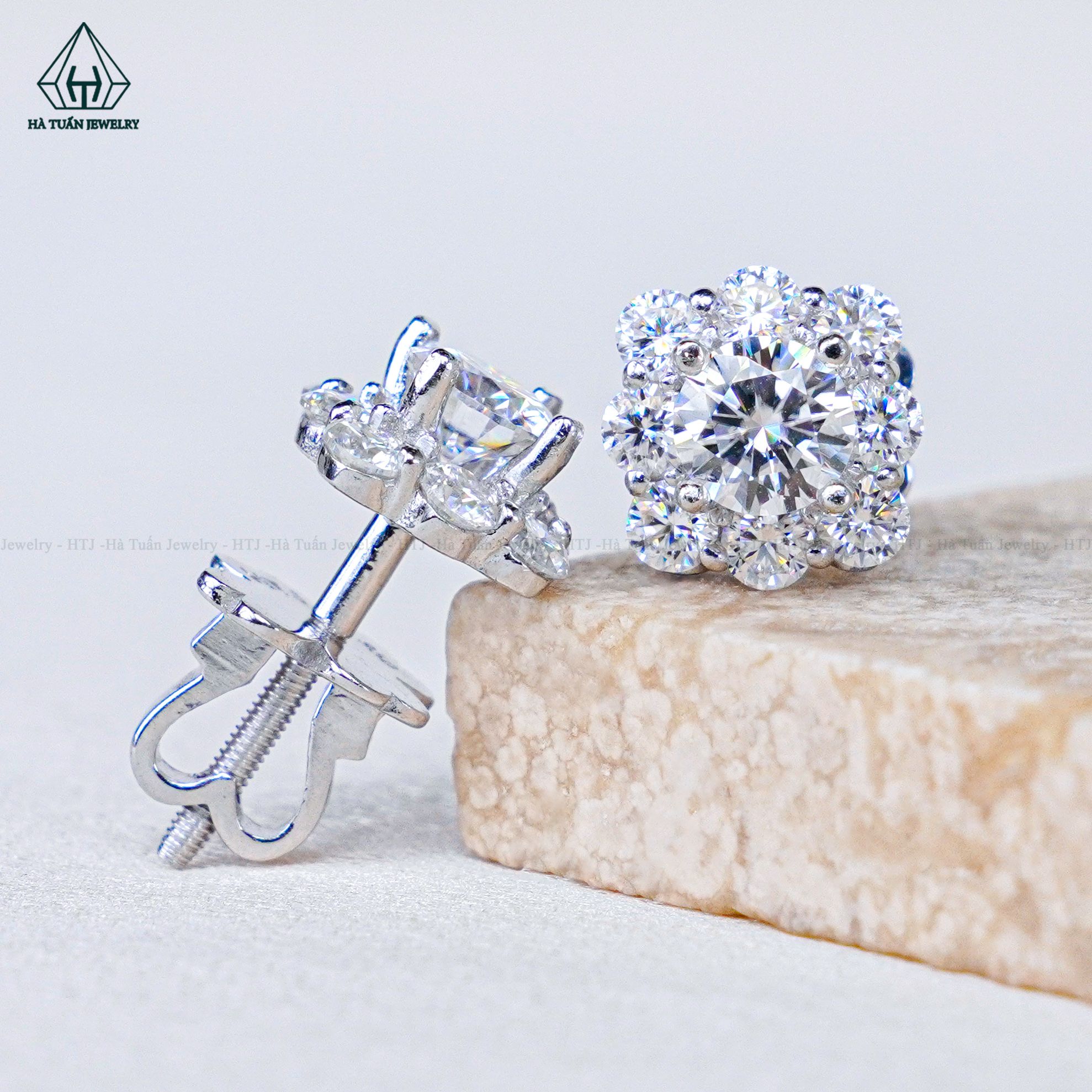  EX475 FULL MOIS 4.5mm Bông tai vuông 