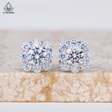  EX475 FULL MOIS 4.5mm Bông tai vuông 