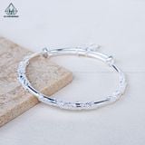  B023 Lắc tay dạng kiềng hoa mẫu đơn charm bướm 