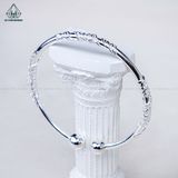  B024 Lắc tay viền hoa mẫu đơn dạng hở 