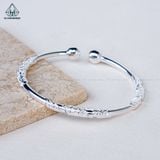  B024 Lắc tay viền hoa mẫu đơn dạng hở 