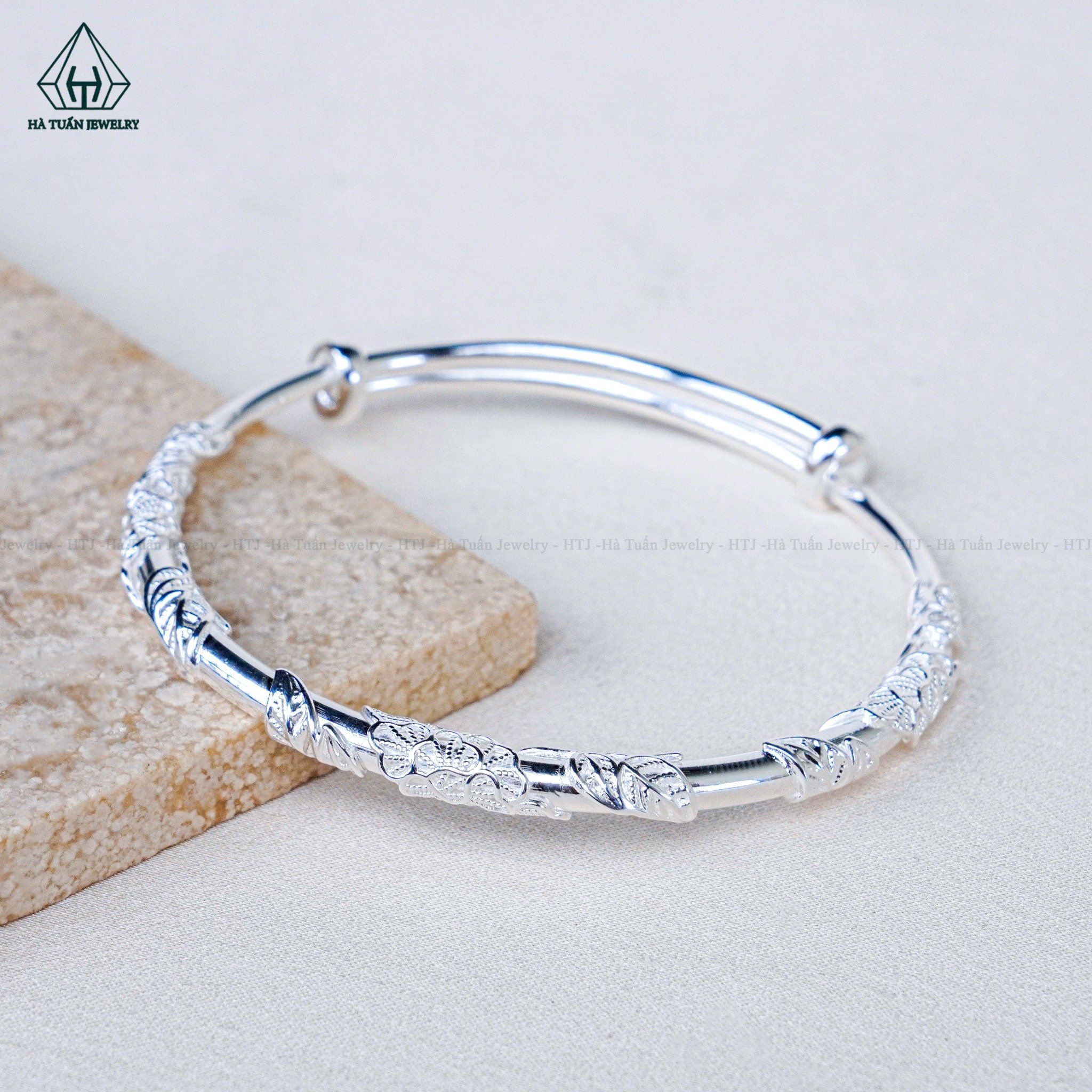 B025 Lắc tay viên hoa mẫu đơn freesize 