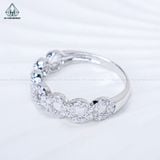  R987 Nhẫn nữ kim tiền đá 