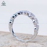  R987 Nhẫn nữ kim tiền đá 