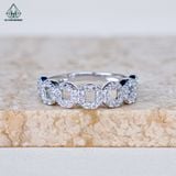  R987 Nhẫn nữ kim tiền đá 