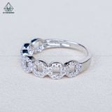  R987 Nhẫn nữ kim tiền đá 