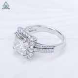  RX560 FULL MOIS Nhẫn nữ vuông MOIS Asscher 8*8mm (Không mã cạnh) 