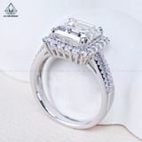 RX560 FULL MOIS Nhẫn nữ vuông MOIS Asscher 8*8mm (Không mã cạnh) 