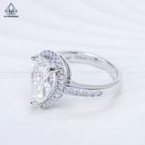  RX561 FULL MOIS Nhẫn nữ Mois Pear 8*12mm (Không mã cạnh) 