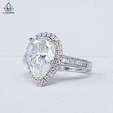  RX561 FULL MOIS Nhẫn nữ Mois Pear 8*12mm (Không mã cạnh) 