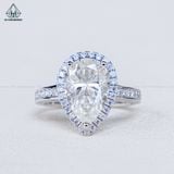  RX561 FULL MOIS Nhẫn nữ Mois Pear 8*12mm (Không mã cạnh) 