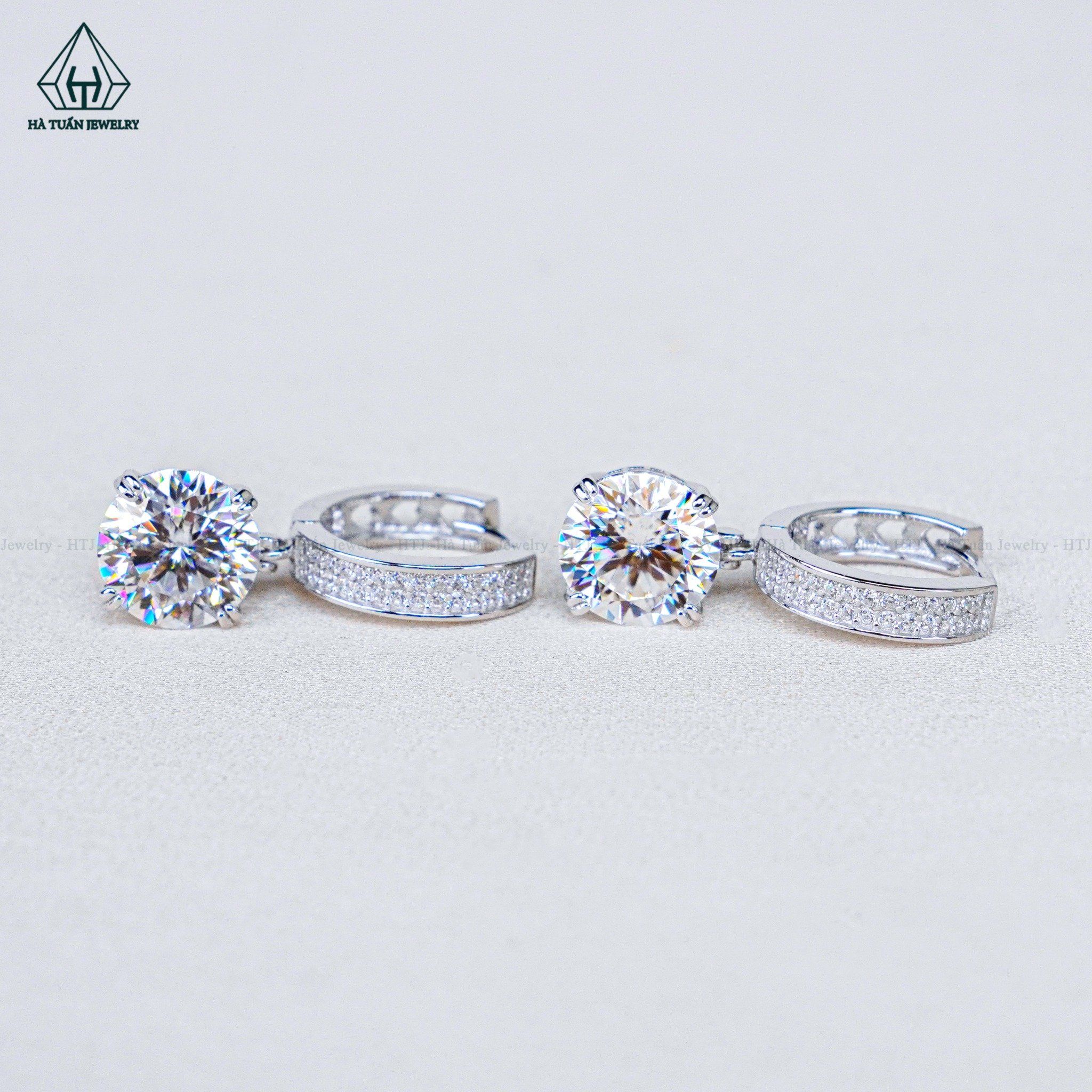  EX485 Bông tai khoen chủ MOIS 8mm (không mã cạnh) 