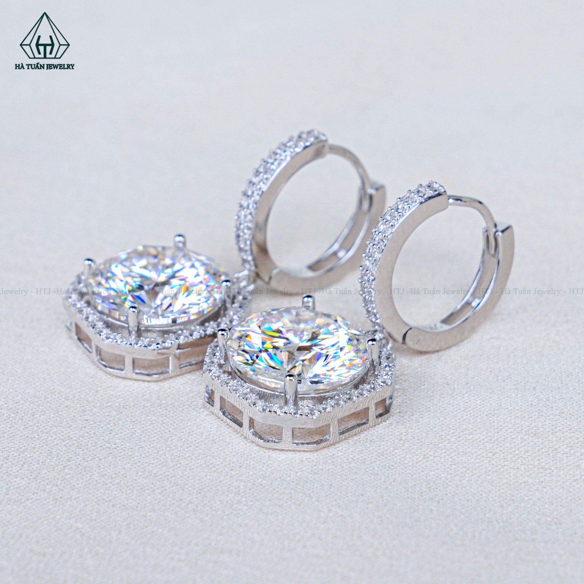  EX484 Bông tai khoen chủ MOIS 11mm (không mã cạnh) 