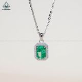  N568 Dây mặt liền đá xanh lá 