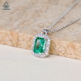  N568 Dây mặt liền đá xanh lá 