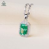  N568 Dây mặt liền đá xanh lá 