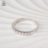  R929 Nhẫn nữ nửa vòng đá cz 