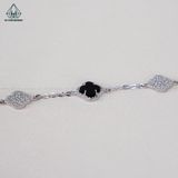  B864 Lắc tay Van xen kẽ mã não viền đá 