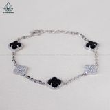  B864 Lắc tay Van xen kẽ mã não viền đá 