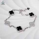  B864 Lắc tay Van xen kẽ mã não viền đá 