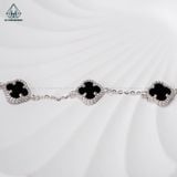  B866 Lắc tay Van đá mã não đen 