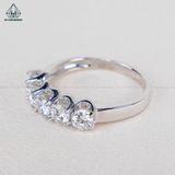  RX463 4mm Nhẫn kết FULL MOIS TRẮNG 