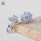  EX394 4.5mm Bông tai hoa 8 cánh 