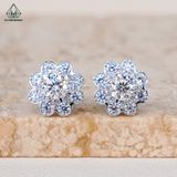  EX394 4.5mm Bông tai hoa 8 cánh 