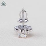  EX394 4.5mm Bông tai hoa 8 cánh 