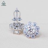  EX394 4.5mm Bông tai hoa 8 cánh 