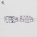  E014 Bông khoen 2 hàng đá 