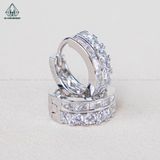  E014 Bông khoen 2 hàng đá 