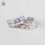  E014 Bông khoen 2 hàng đá 