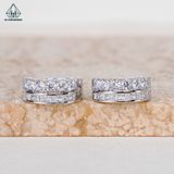  E014 Bông khoen 2 hàng đá 