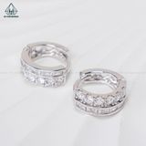  E014 Bông khoen 2 hàng đá 