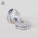  E014 Bông khoen 2 hàng đá 