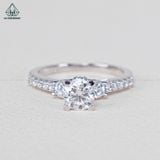  RX477 5.4mm Nhẫn nữ 4 chấu đai mỏng 