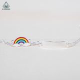  BB044 Lắc tay bé gắn charm cầu vòng 