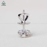  EX397 4mm FULL MOIS Bông tai vuông 