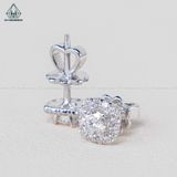  EX397 4mm FULL MOIS Bông tai vuông 