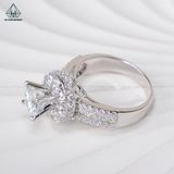  RX478 6.5mm Nhẫn nữ halo viền tấm 