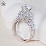  RX478 6.5mm Nhẫn nữ halo viền tấm 