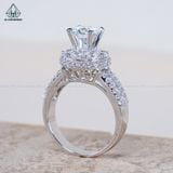  RX478 6.5mm Nhẫn nữ halo viền tấm 