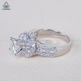  RX478 6.5mm Nhẫn nữ halo viền tấm 