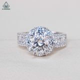  RX478 6.5mm Nhẫn nữ halo viền tấm 