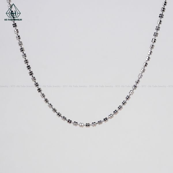  NCX077 2mm Dây chuyền bi đôi 