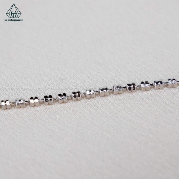  NCX077 2mm Dây chuyền bi đôi 