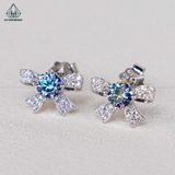  EX410 Bông nơ chủ MOIS 4mm Xanh Dương (không mã cạnh) 