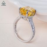  RX484 Nhẫn nữ chủ Oval Vàng 10*12mm 