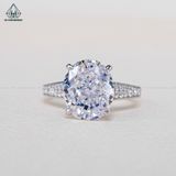  RX484 Oval 10*12mm Nhẫn nữ chủ Trắng 